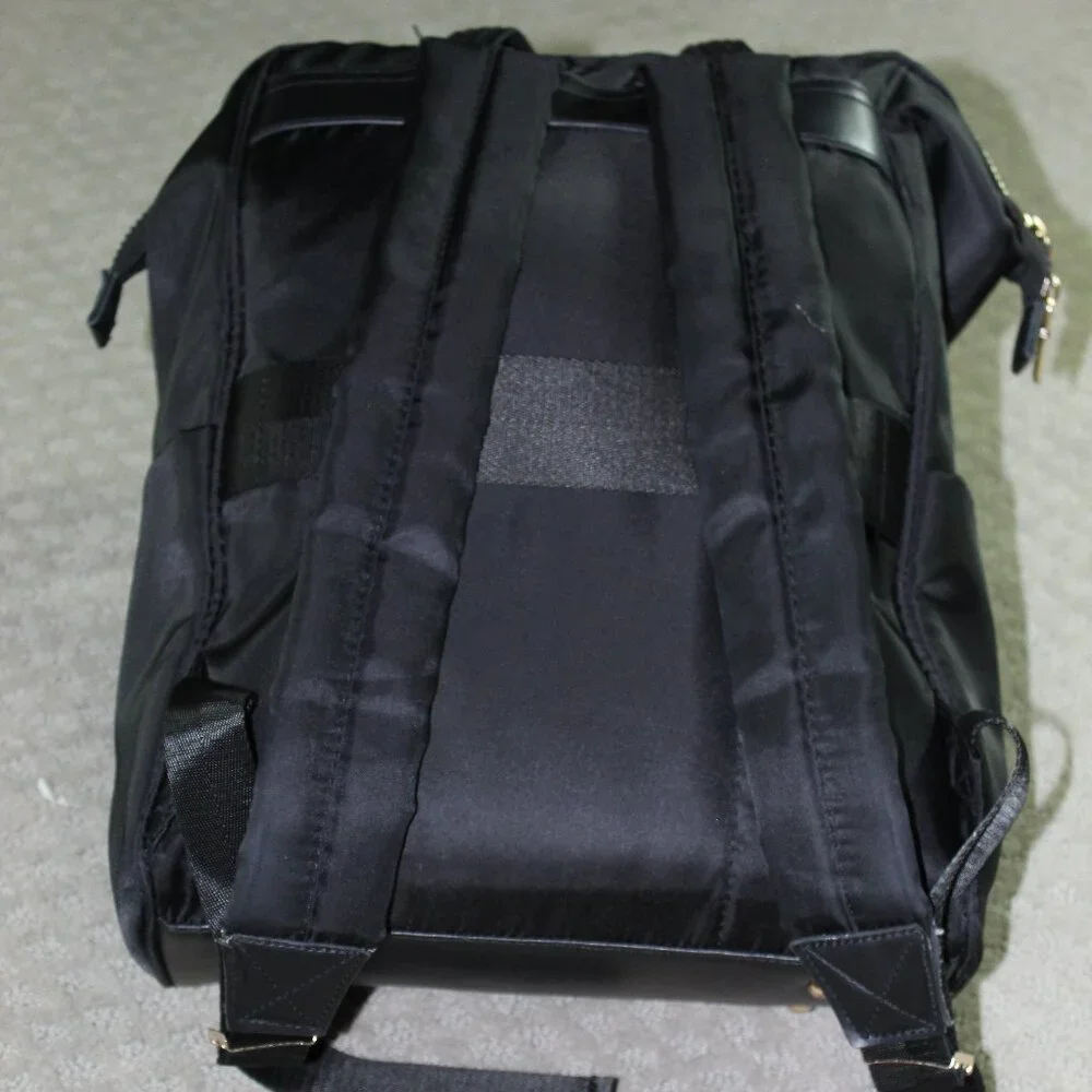Joan & David Black Nylon Laptop Travel Backpack Bag EUC